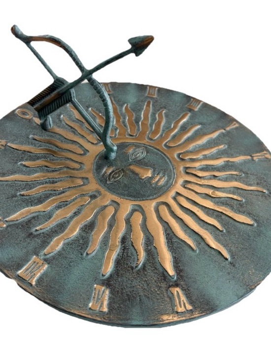 Other - Brass Vintage 1992 Aged Patina Sundial Garden Decor Eclectic Unique Celestial